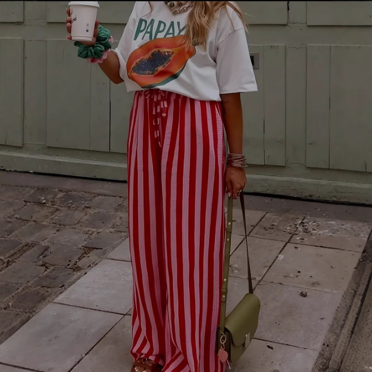 Effortless Striped Wide-Leg Pants