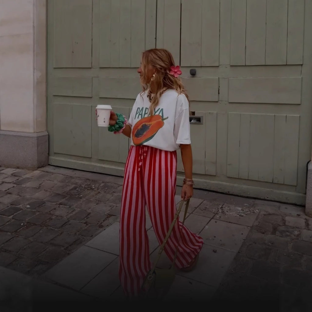 Effortless Striped Wide-Leg Pants